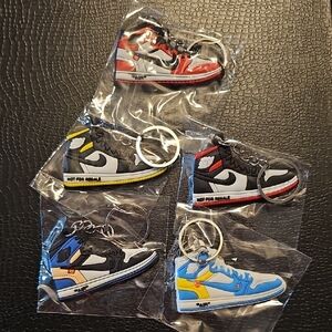 Colorful Nike Sneaker Keychains Set